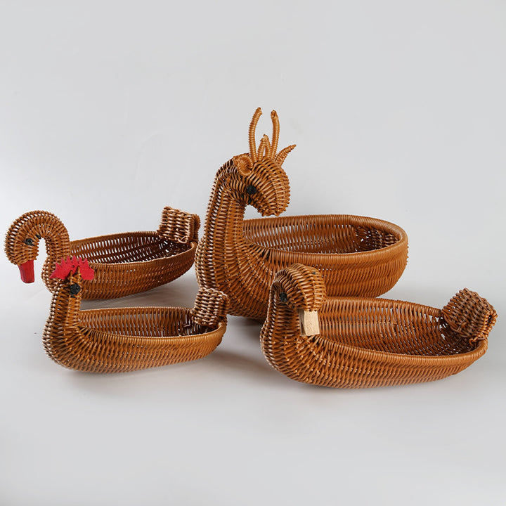 Unisex Flettet dekorasjonskurv i andefigur Skanto
