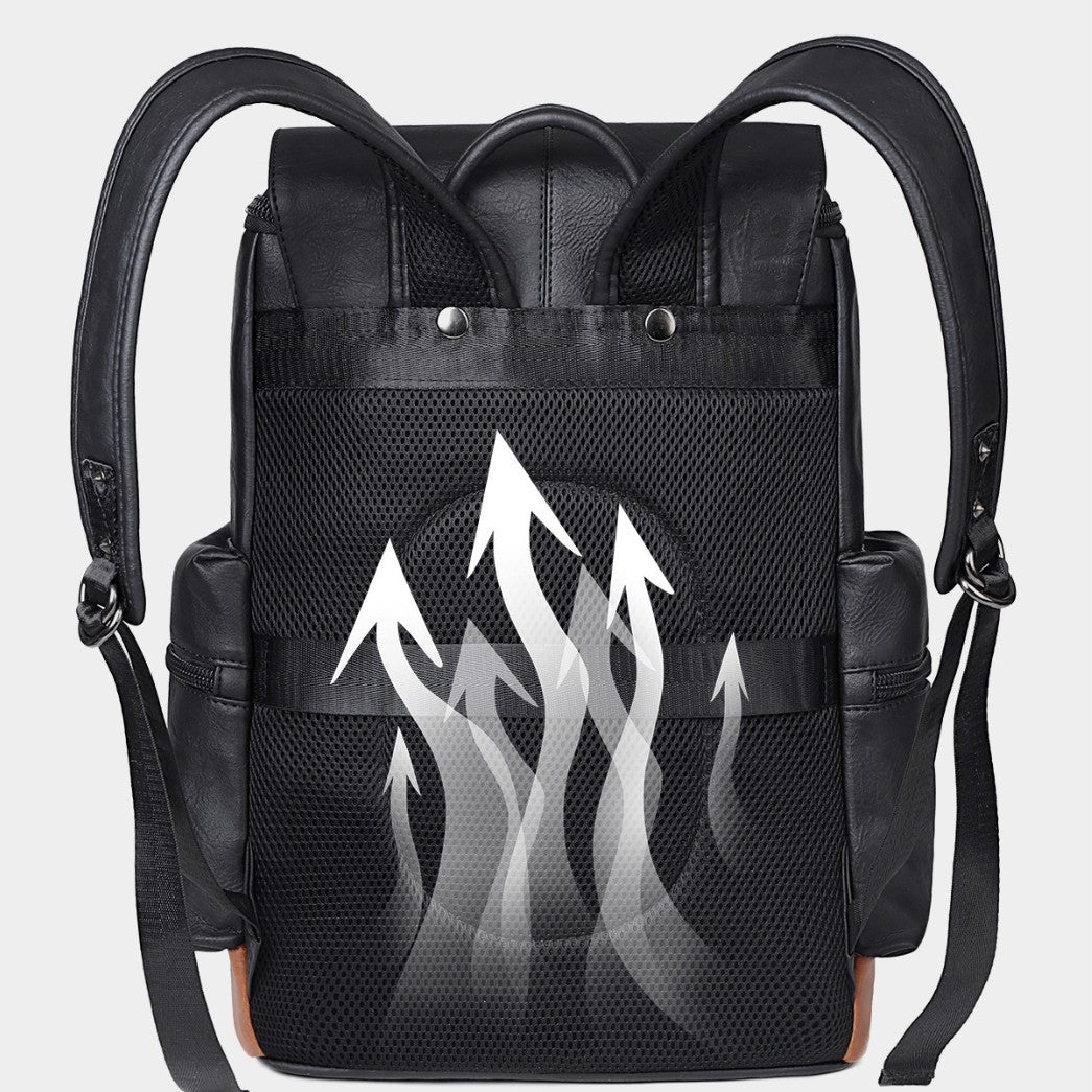 Elegant Backpack in Durable Faux Leather Skanto