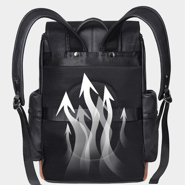 Elegant Backpack in Durable Faux Leather Skanto