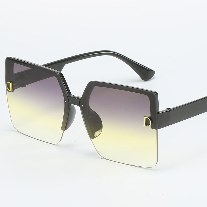Damer oversized solbrille med høy kvalitet gradient Skanto