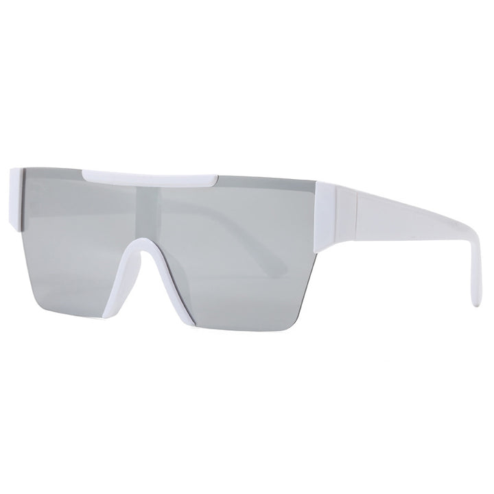 Dame futuristisk sportssolbrille med UV-beskyttelse og bred glassflate Skanto
