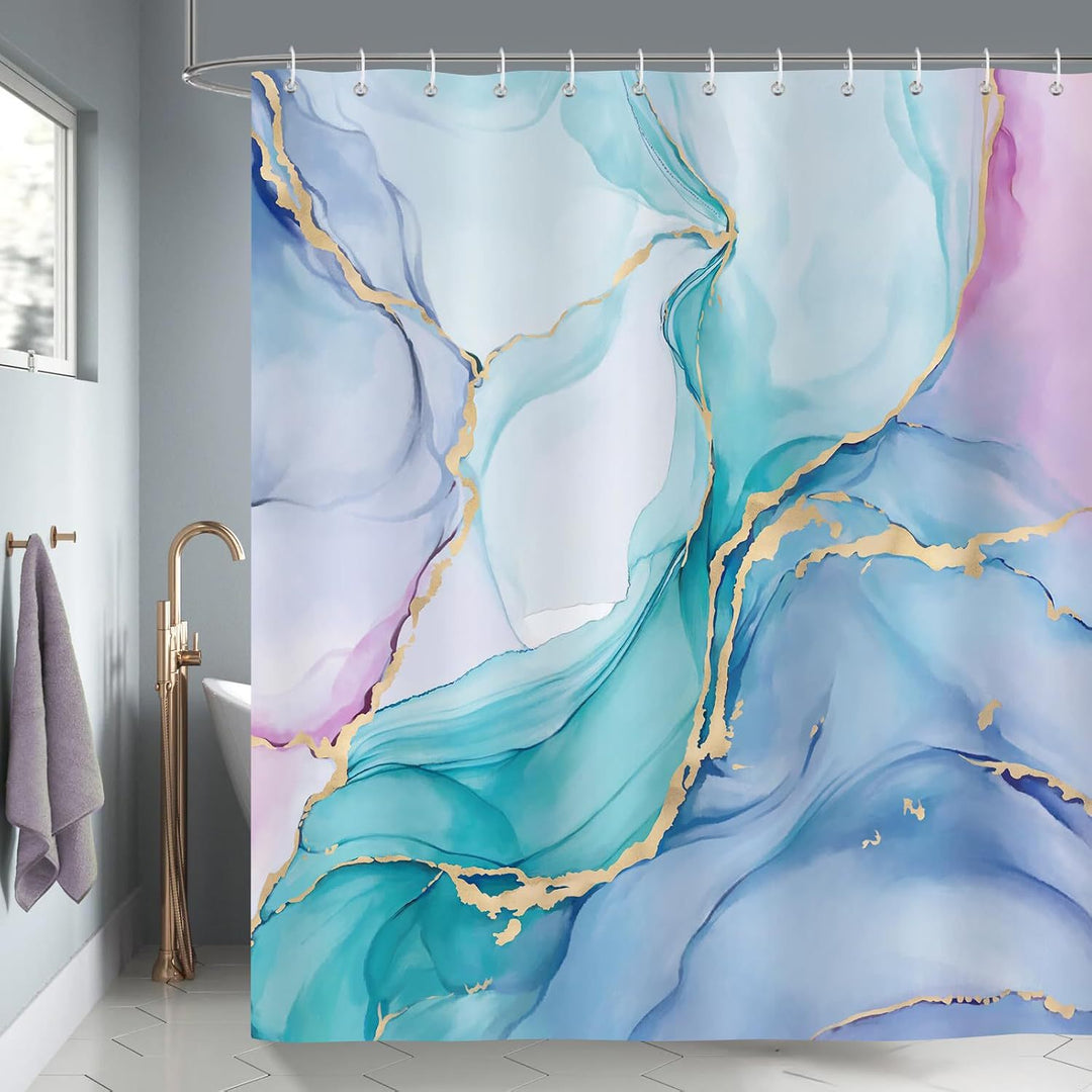 Kunstnerisk marmor tekstur dusjforheng Skanto
