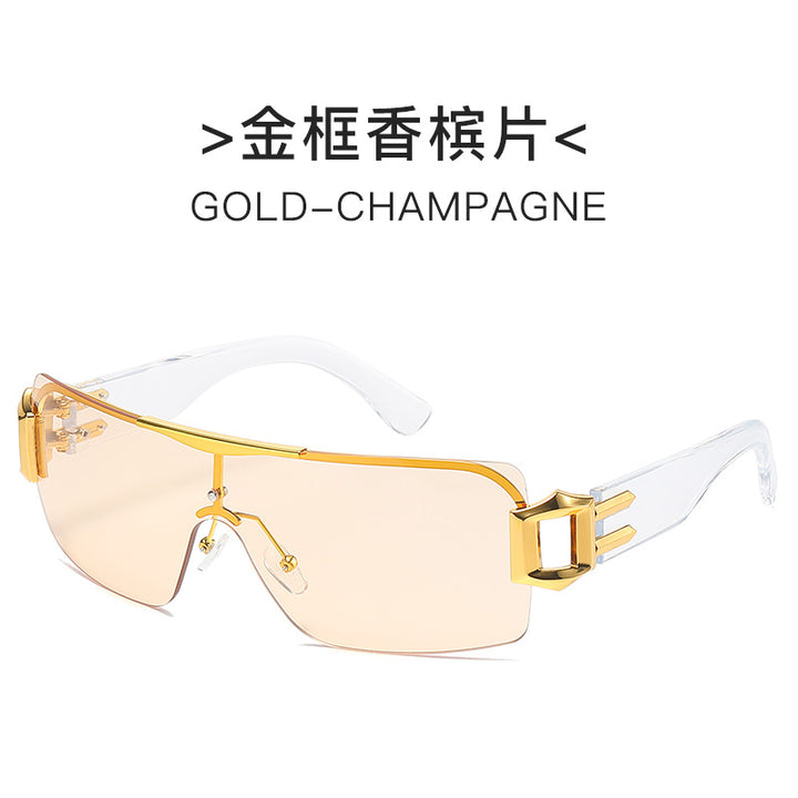 Damer futuristisk solbrille med elegant gjennomsiktig ramme Skanto