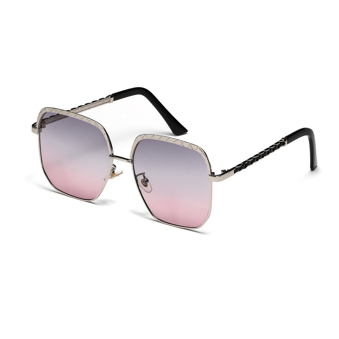 Dame moteriktig oversized solbrille i geometrisk design Skanto