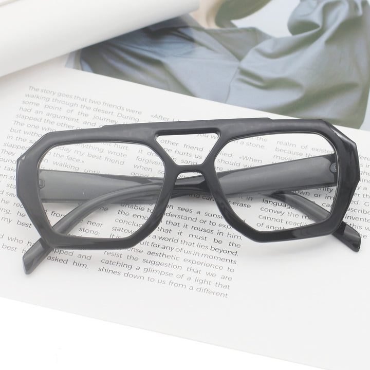 Dame fashionable sekskantet brille Skanto