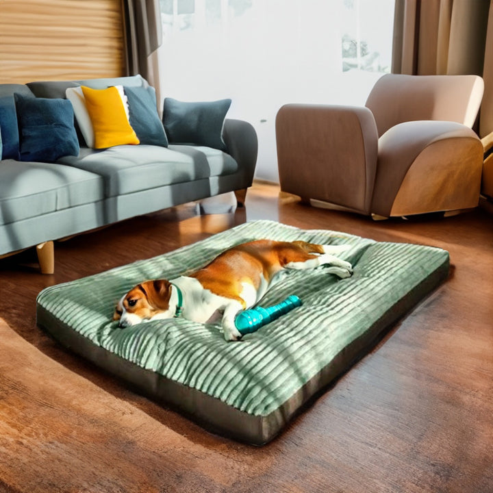 Myk teksturert matte hundeseng