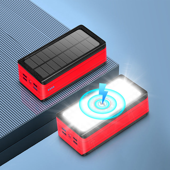 Solar Powerbank med LED-lampe Skanto