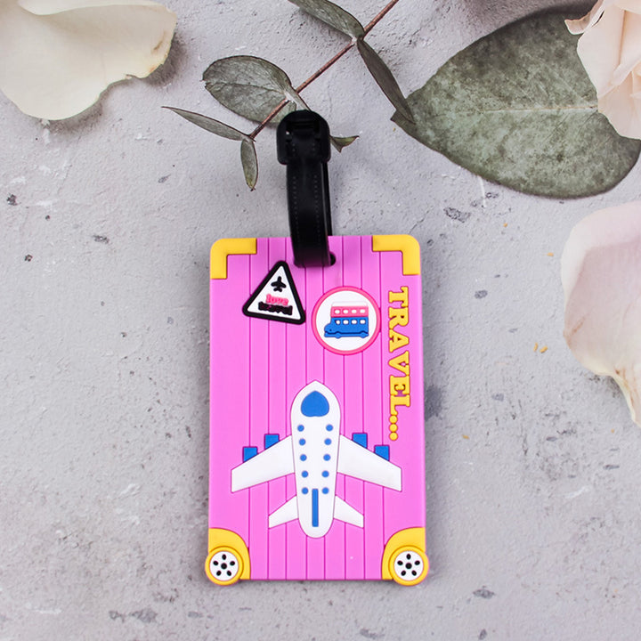 Morsom bagasjelapp med flytematisk design Skanto