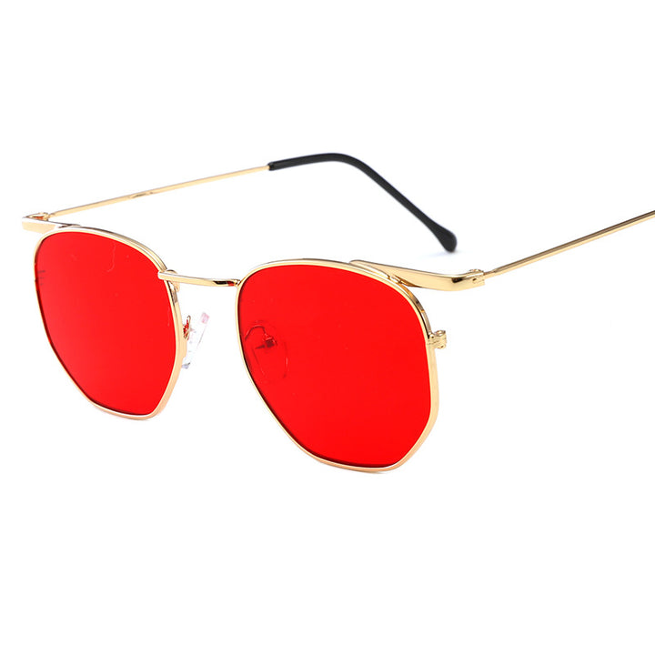Dame fashionable rektangulær briller med elegant metallramme Skanto