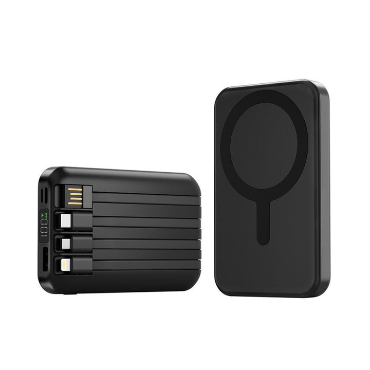 Bærbar powerbank med integrert kabelhøyttaler og hurtiglading Skanto
