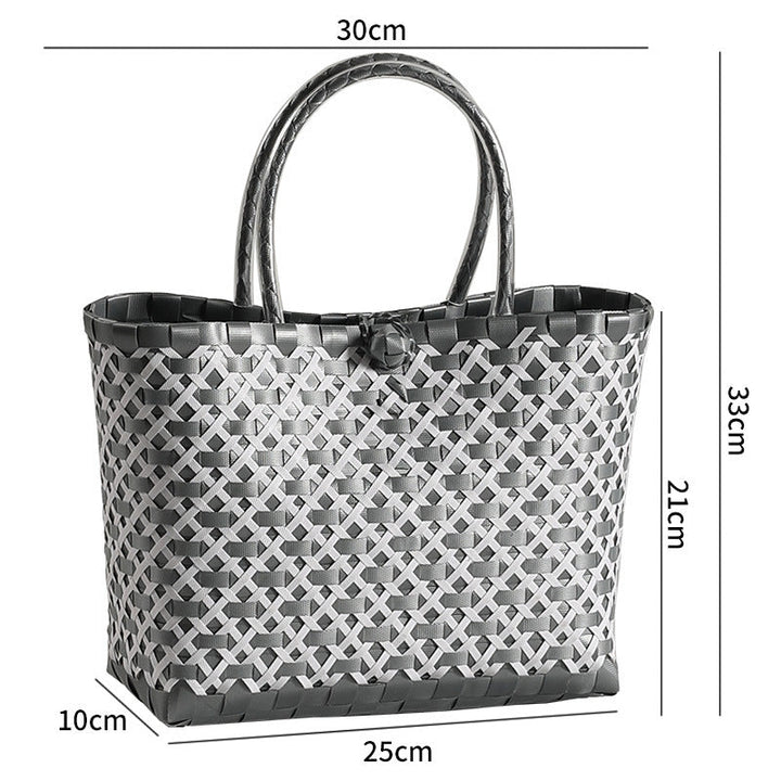 Stilig Vevd Strand Tote Skanto