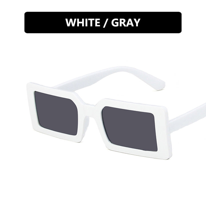 Dame kvadratisk solbrille med moderne, bred ramme og beskyttende UV-filter Skanto