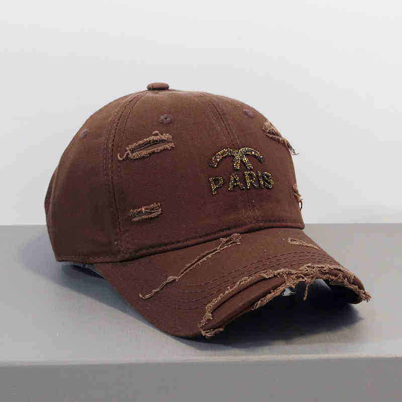 Kvinne Distressed Graphic Justerbar Baseball Cap Skanto
