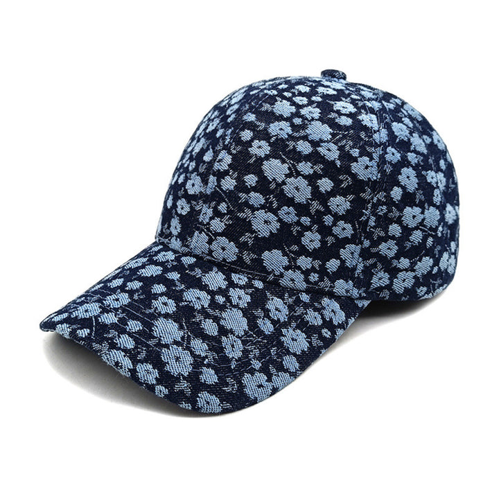 Damen Floral Teksturert Bomull Baseball Caps Skanto