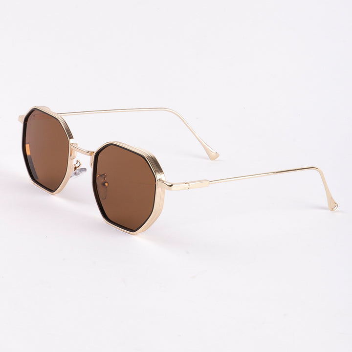 Dame solbriller i elegant, geometrisk stil med holdbar ramme Skanto