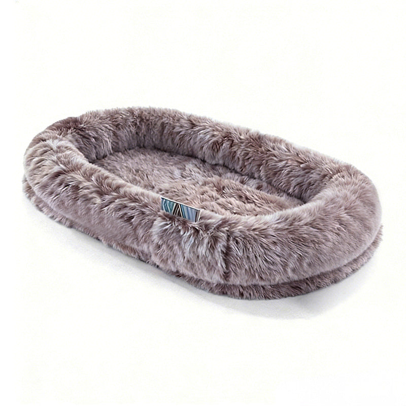 Plush Faus Fur Teppe Hundefläge