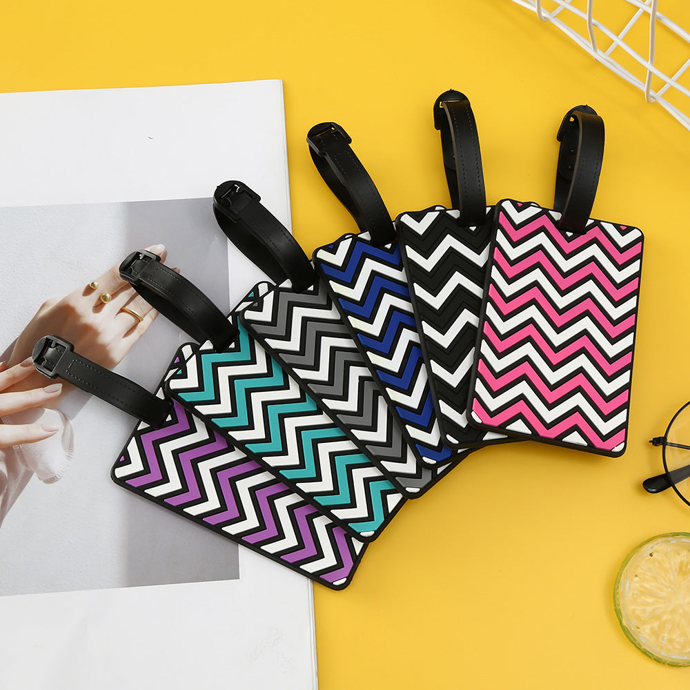 Unisex Chevron Patterned Luggage Tag Skanto