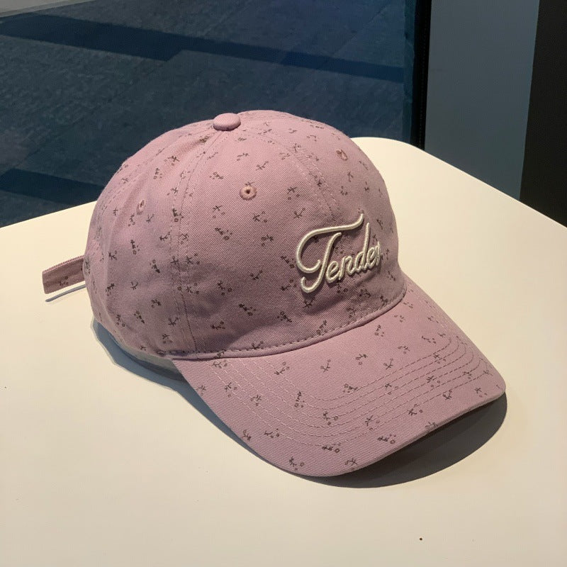 Kvinners Broderte Uformelle Grafiske Baseball Cap Skanto