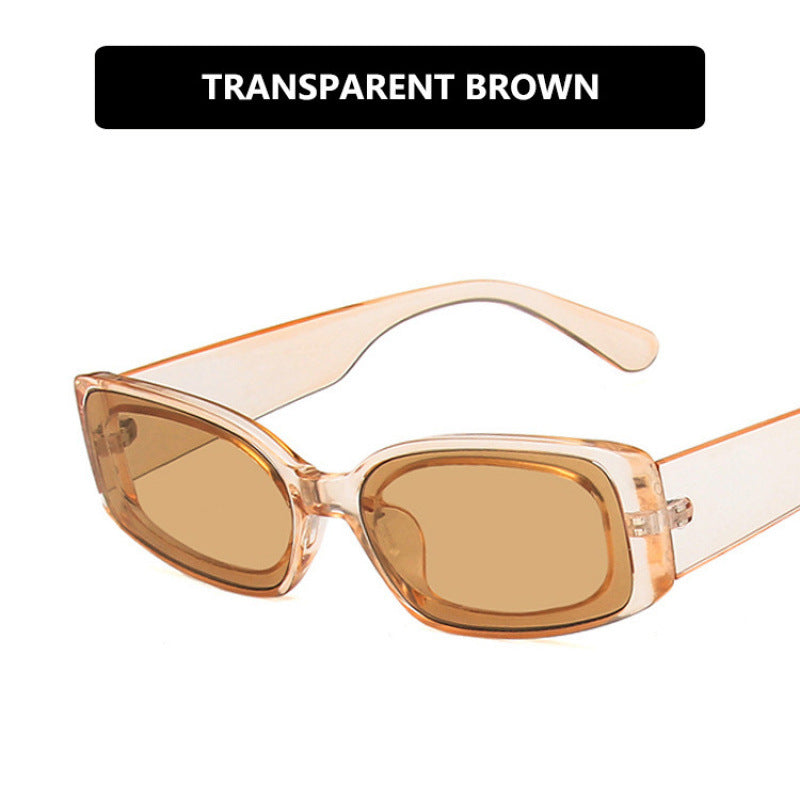 Dame mote solbrille i futuristisk transparentdesign Skanto