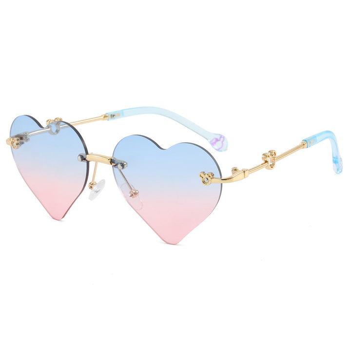 Dame hjerteformet solbrille med speilende linser Skanto