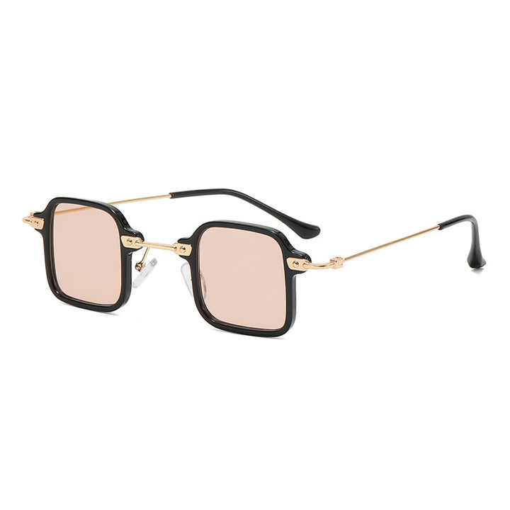 Dame kvadratisk motesolbrille med stilig metallramme Skanto