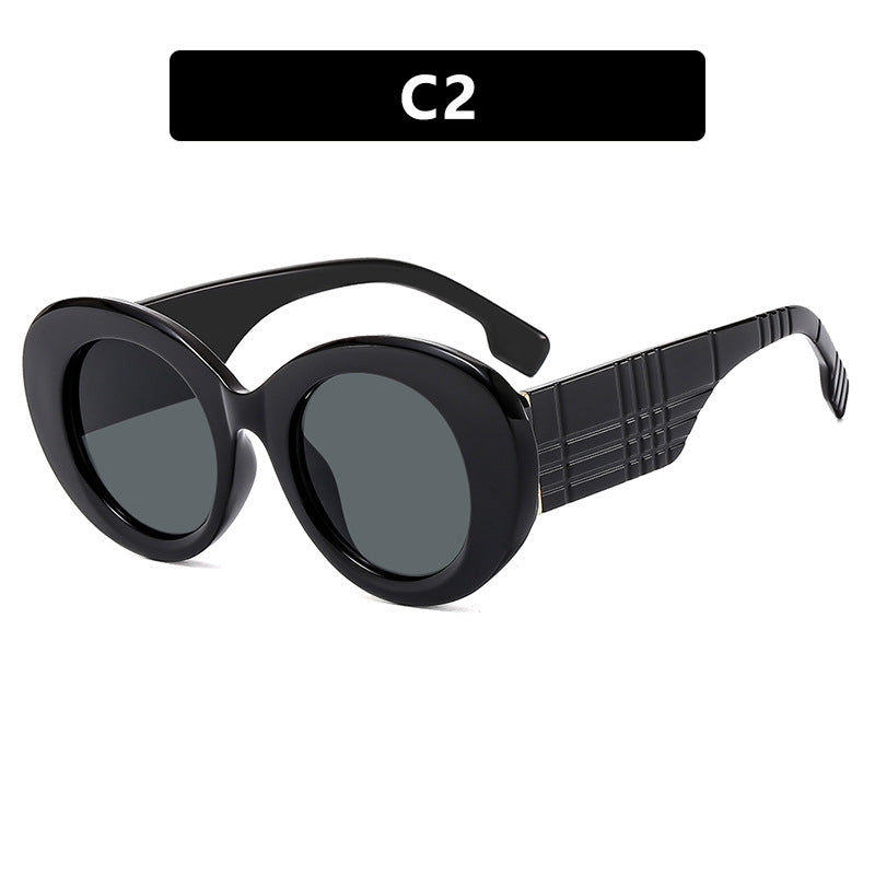 Dame ekstravagant solbrille med kreativ ramdesign og beskyttende UV-filter Skanto