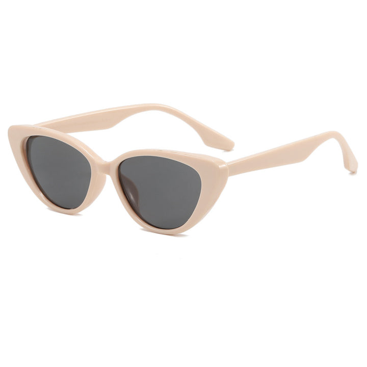 Dame moderne Cat-Eye solbrille med UV-beskyttelse og edel ramme Skanto