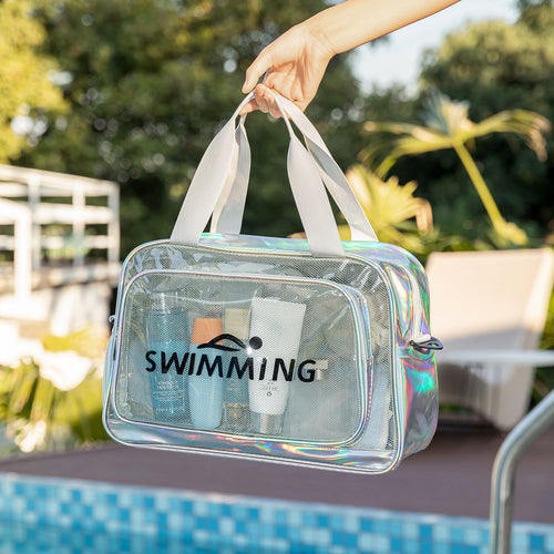 Transparent swim bag with separate wet compartment Skanto