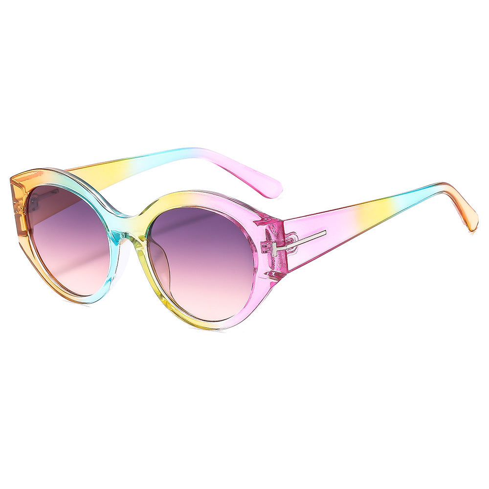 Damer Cat-Eye solbriller med ekstravagant ramme og UV-beskyttelse Skanto