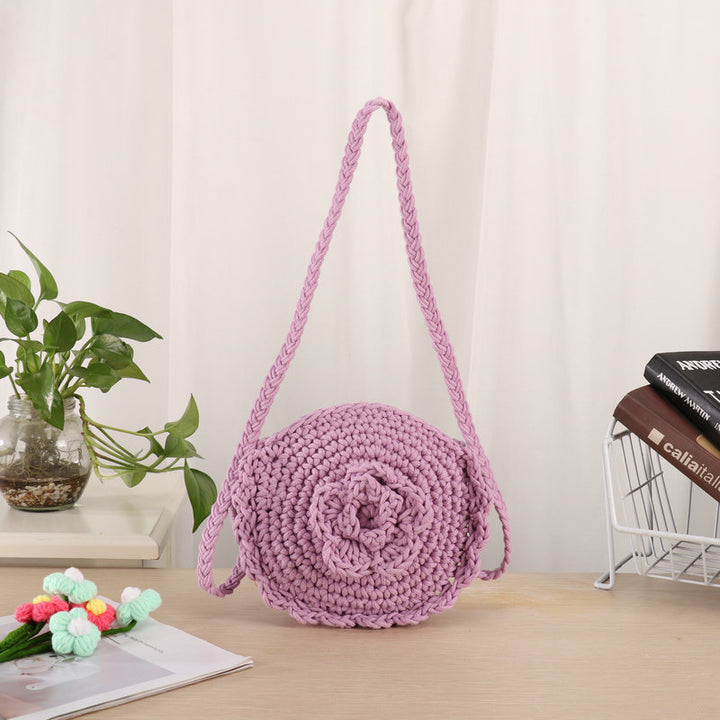 Håndlaget skulderveske med unikt blomsterdesign Skanto