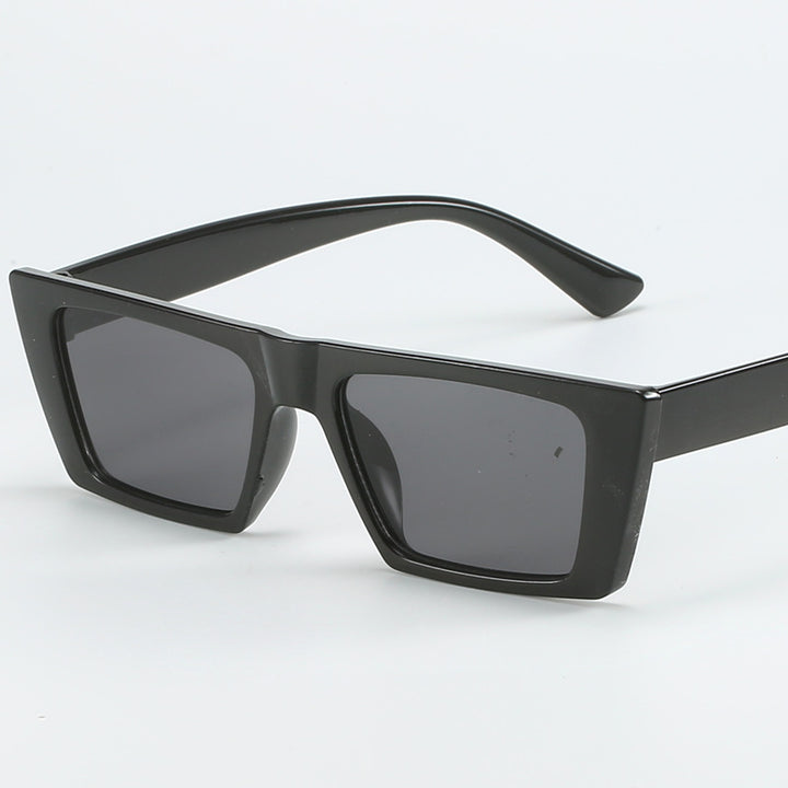 Dame geometrisk solbrille med trendy, firkantet ramme Skanto
