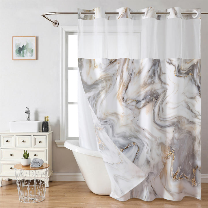 Luksuriøst Marmor Design Dusjforheng Skanto