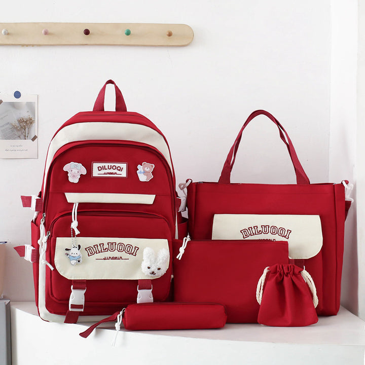 Multi-formål Skole Rygsekk og Tote Bag Set Skanto