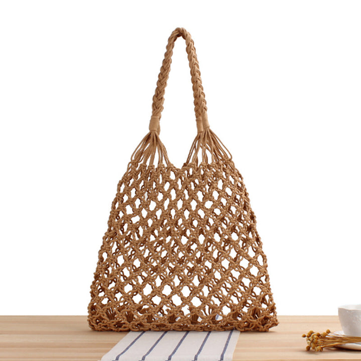 Net bag made of handmade natural material with unique pattern Skanto
