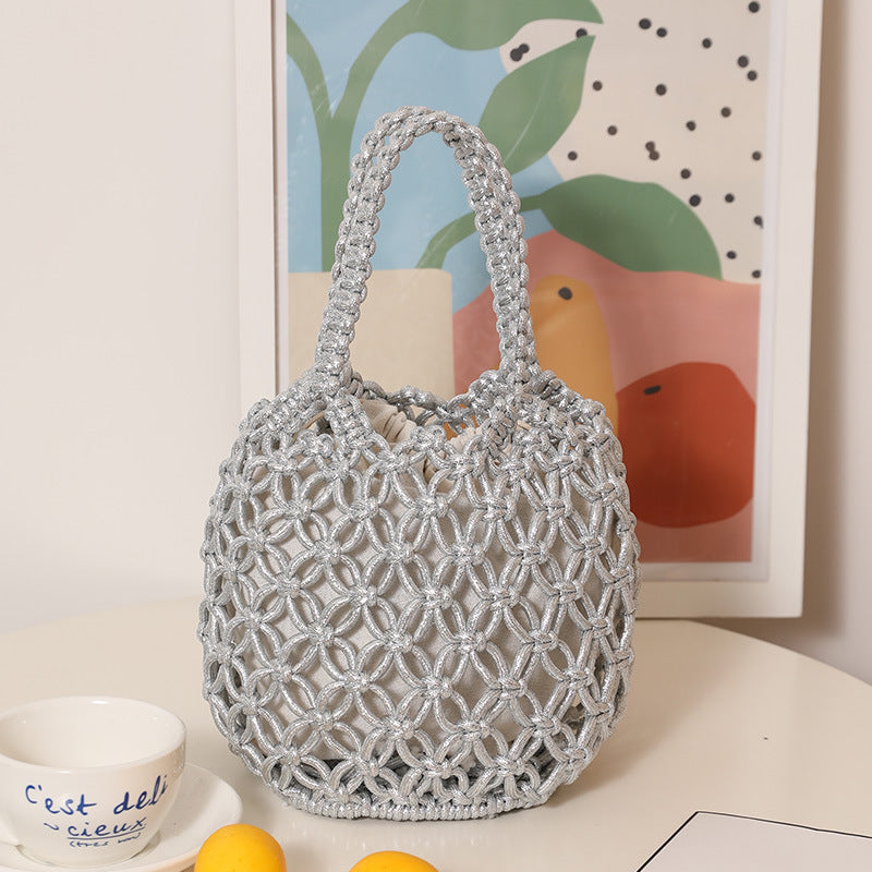 Trendy Shopper-veske med unikt nettdesign Skanto