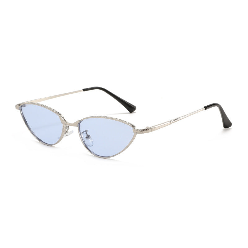 Dame Cat-Eye solbriller med rhinestones ramme og beskyttende linser Skanto