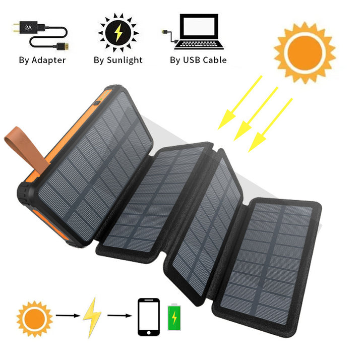 Høytytende solenergi powerbank med multiladealternativer Skanto