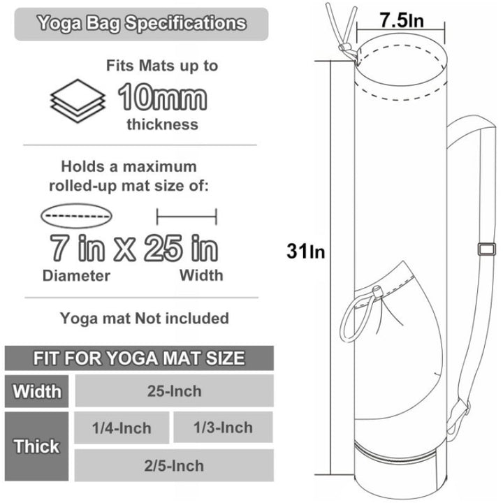 Sporty yogabag with practical compartments Skanto