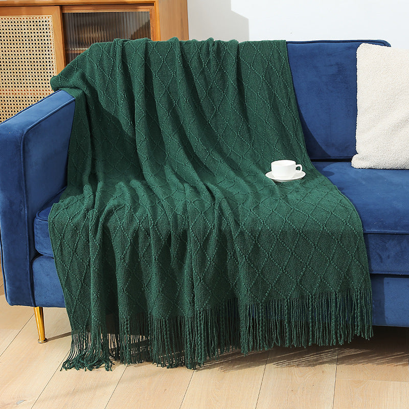 Damer cozy strikket teppe Skanto