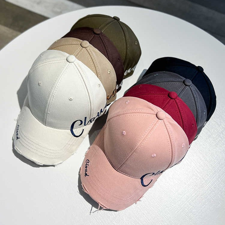 Kvinne Slitt Casual Bomull Baseball Cap Skanto