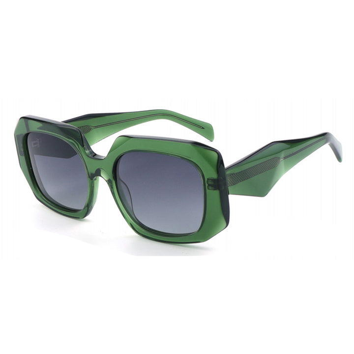 Dame oversized solbrille med innovativ ramme og moderne geometri Skanto