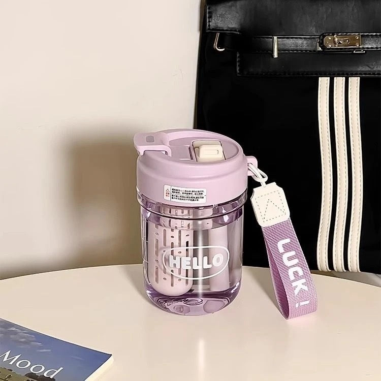 Damen stilvoll Trinkflasche mit integriertem Tragesystem Skanto