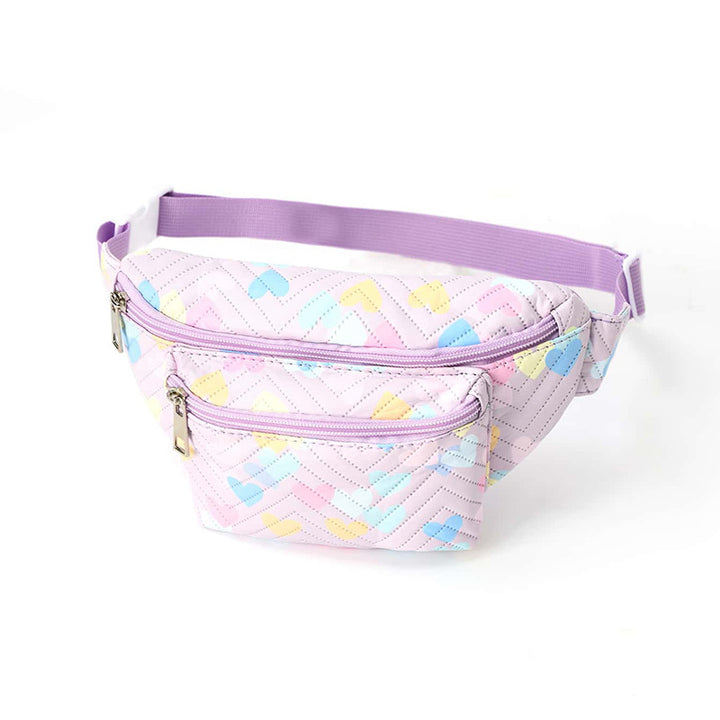 Belt bag med hjerteformet design og flere rom Skanto