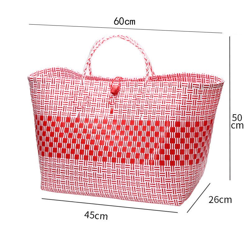 Stor kapasitet vevd handlebag Skanto
