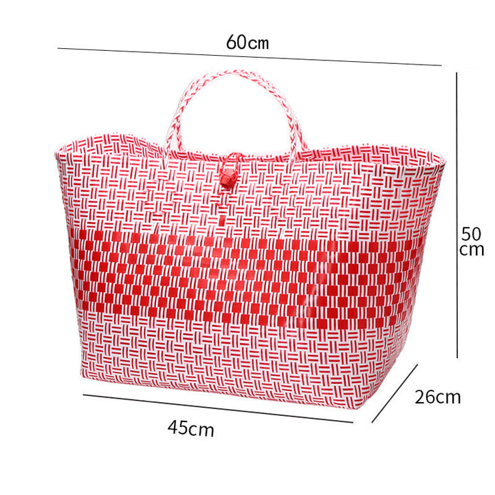 Stor kapasitet vevd handlebag Skanto