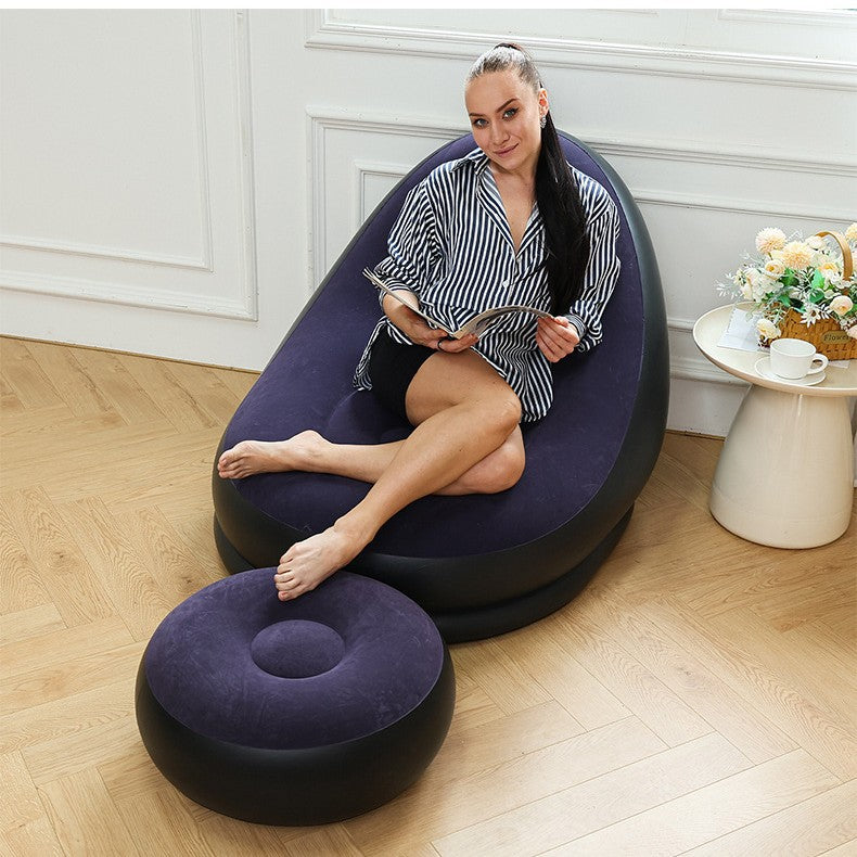 Kvinne oppblåsbar komfortsofa med ergonomisk ryggstøtte Skanto