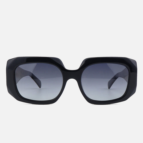 Dame oversized solbrille med innovativ ramme og moderne geometri Skanto