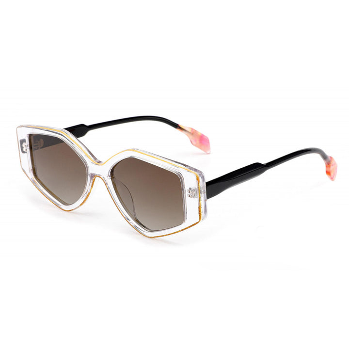 Dame modisk solbrille med unikt skåret design og UV-beskyttelse Skanto