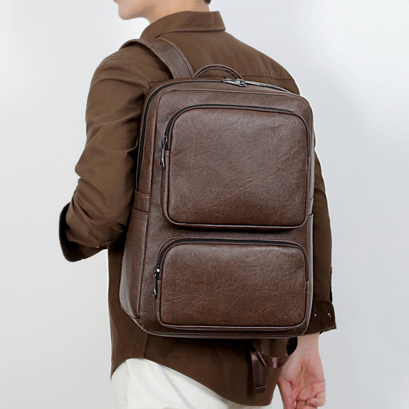 Business Backpack with High-Quality Faux Leather and Ergonomic Straps Skanto