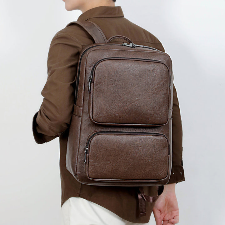 Business Backpack with High-Quality Faux Leather and Ergonomic Straps Skanto